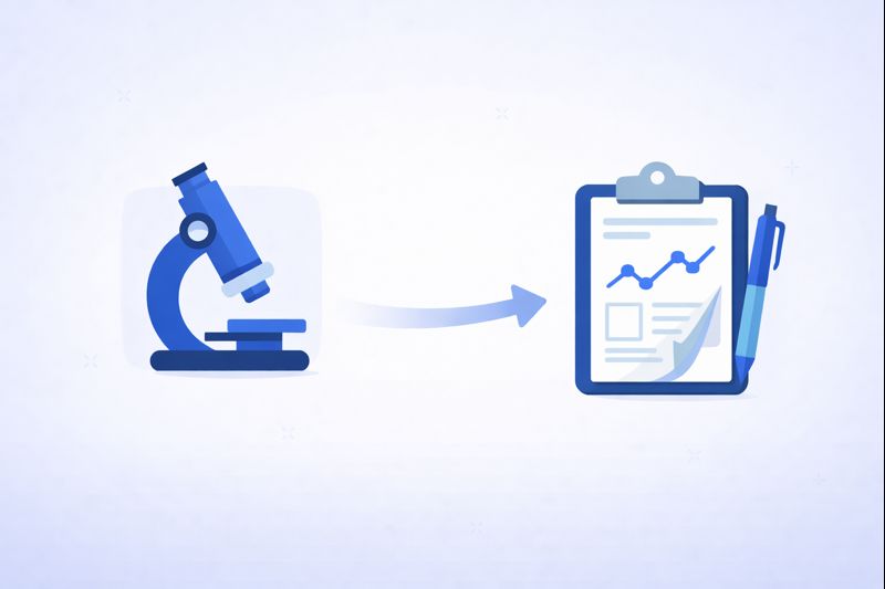 Ruta metodológica con pasos y flechas desde la idea hasta el paper